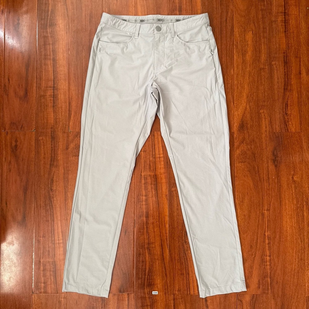 Rhone Pants Mens 33x31 Gray Commuter Five Pocket Slim Straight Flyweight